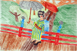 Japanese Lady with Umbrella